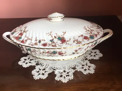 Minton Ancestral S-376 Covered Vegetable Dish Oval • $49.99