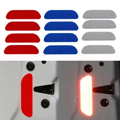 $15.35 • Buy 4pcs Reflective Tape Strip Warning Safety Mark Car Door Stickers Car Accessories