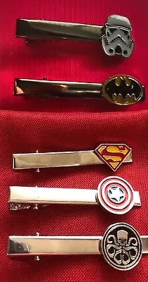 TIE CLIP Batman Storm Trooper Super Hero Fun Accessory Marvel Father Day Gift 10 • $9.99