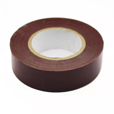 1 X BROWN 19mm X 33m ELECTRICAL PVC INSULATION / INSULATING TAPE FLAME RETARDANT • £1.49