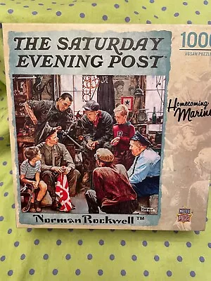 Master Pieces Norman Rockwell Homecoming Marine 1000 Piece Puzzle 25 X25  New • $18.95