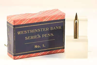 Vintage Westminster Bank Series No. 1 Brass Dip Pen Nib NOS • $3.10