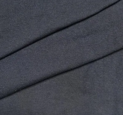 £0.99 • Buy Rib Knit Jersey Fabric Navy Colour Light Weight 59  Wide Sold By Metre