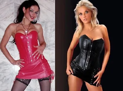 Faux Leather Corset And Skirt Set Basque And Skirt Set • £18