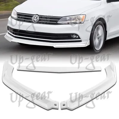 For 2015-2018 Volkswagen Jetta MK6 Painted White Front Bumper Spoiler Lip Kit • $95.50