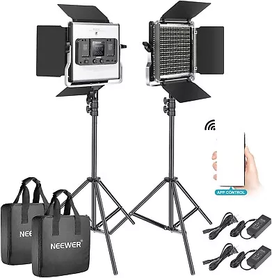 Neewer 2-Pack 530 LED Video Lighting Kit With APP Control Bi Color 10099082 • $199.99