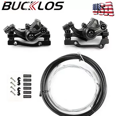 Mountain Bike Mechanical Disc Brake Caliper Front Rear Brake Cable Housing Set • $13.99