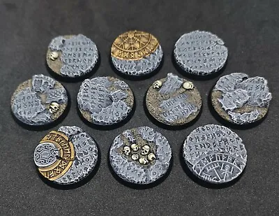 32mm Runic Resin Bases X10 For Warhammer 40000 40k Space Wolves (unpainted) • £7.50