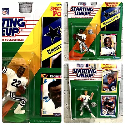 Kenner Starting Lineup 1992 Dallas Cowboys Emmit Smith Michael Irvin Troy Aikman • $199.95