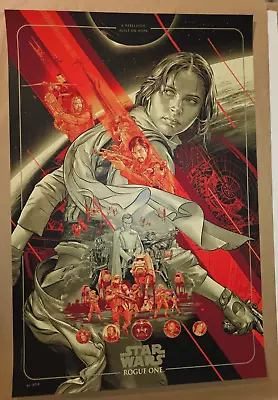 Star Wars Rogue One Variant Poster Print Mondo Artist Martin Ansin 24x36 AP#/19 • $225