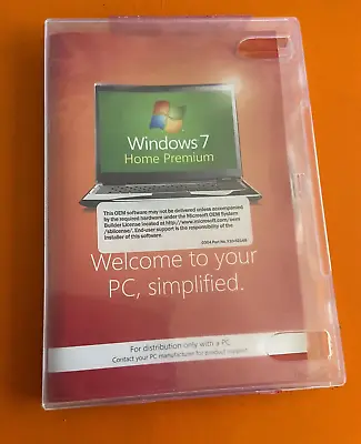 Microsoft Windows 7 Home Premium 64 Bit Full Version DVD With Product Key • $49.99