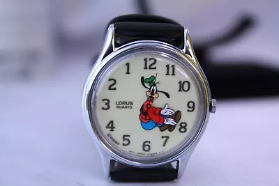 Rare Vintage Seiko By Lorus Backwards Goofy  Glow In The Dark Disney Watch 1980 • $76