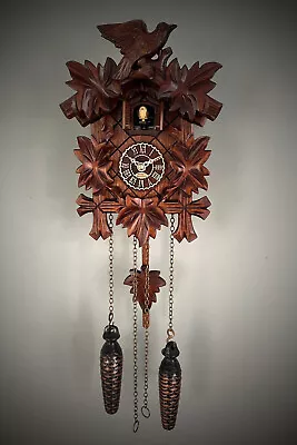 Cuckoo Clock Black Forest Quartz German Wood Battery Clock Handmade Music • $119