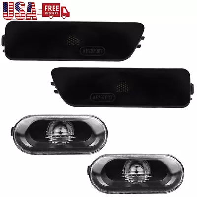 Black Front Bumper Fender & Side Marker Light Cover For VW Golf Jetta MK4 99-05 • $12.98