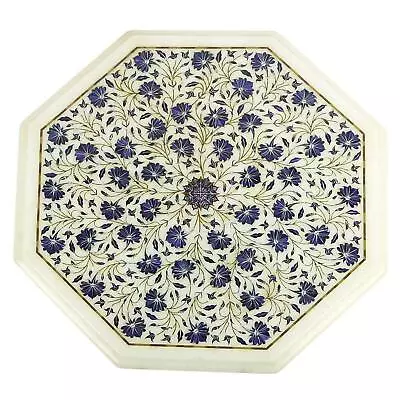 18  Marble Table Top Malachite Bed Room Coffee Mosaic Flower Blue Lapis Inlay • $599