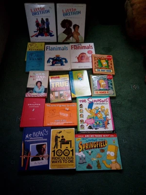 £3 • Buy Book Bundle Comedy Humour Simpson's Mr Bean Little Britain Flanimals Etc