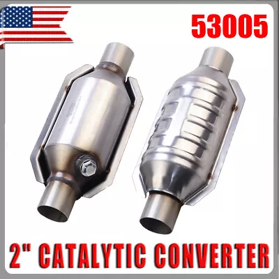 2pcs Universal 2  Inch Inlet/Outlet Catalytic Converter High-Flow Performance • $56.99