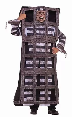 Forum Novelties Men's Convict In A Cage Deluxe Costume Black/White Standard • $59.99