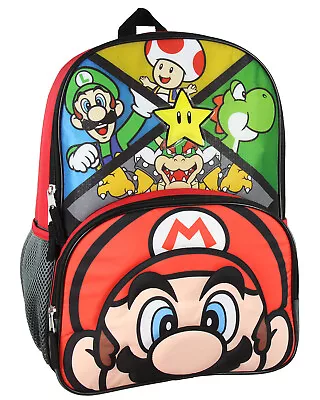 Super Mario Boy's Front Tap Activated LED Light Up 16  Backpack • $32.95