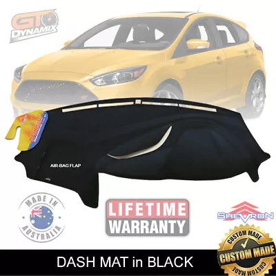 DASH MAT For FORD Focus ST LW LZ MK1 MK2 Turbo 6/2012-2019 AIR-BAG DM1306 Black • $89.95