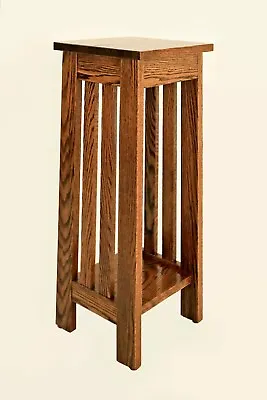 $209 • Buy Mission Style Oak Stand, Plant,  Nightstand, End Table, Amish, Wood, Handmade