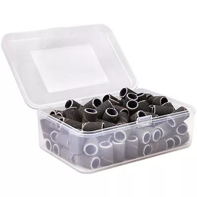 PANA 100 Pieces Nail Sanding Bands For Nail Drill Bits File (150 Grit Black) • $9.49