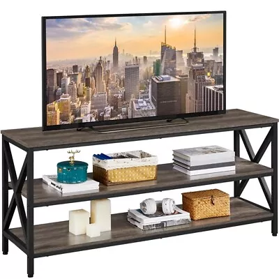 55'' Vintage TV Table Media Stand Entertainment Center With Storage For 65 In TV • $109.79