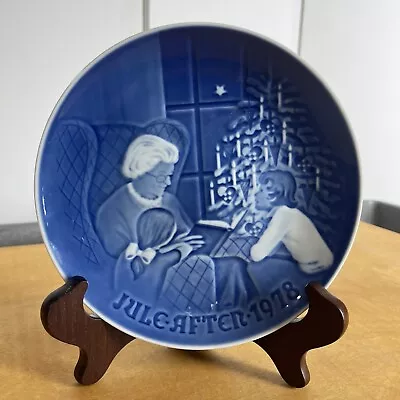 B&G Copenhagen Blue JULE AFTER 1978 - 7  Plate CHRISTMAS TALE 9078 Denmark • $15