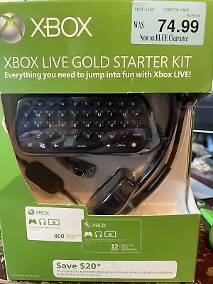 Xbox Live Gold Starter Kit (Xbox 360). Chatpad And Headset Only. New Never Open • $85