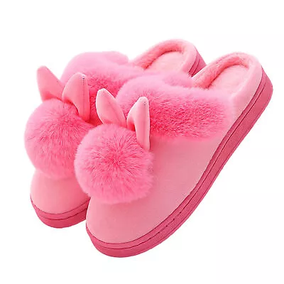 1 Pair Cotton Slippers Coldproof Non-slip Rabbit Ear Shape Home Cushioned • $14.45