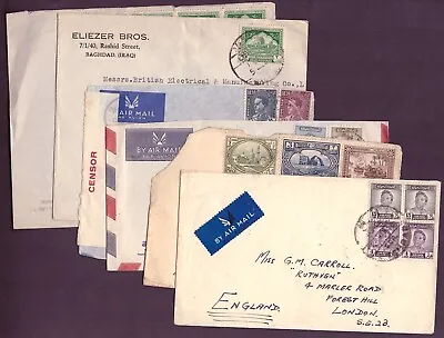 £10 • Buy Iraq - 6 X 1940s & 1950s Postal History Items. 5 X Covers & 1 X Front.