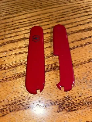 Pre-Owned Victorinox 91mm PLUS HANDLE / SCALE 2 Piece KIT In RED • $4.95