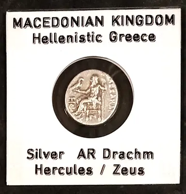 MACEDONIA Hellenistic GREECE AR Drachm Hercules / Zeus Alexander III Macedonian • $109
