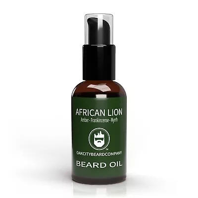 Oak City Beard Co. (African Lion) Beard Oil - Amber - Frankincense - Myrrh  • $10.97