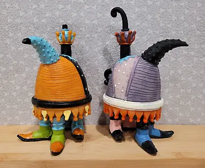 Vintage Halloween Witch Boots Umbrella Teapot Creature Monster Figurine Set 6  • $39.99