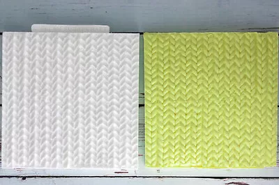£10.50 • Buy Silicone Mould Knitted Knitting Knit, Cupcake Texture Embossing Mat M165