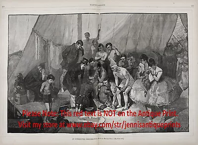 Circus Child Trapeze Artist Killed Howard Pyle Huge Folio 1880s Antique Print • $89.95
