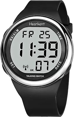 Hearkent Atomic Talking Watch - Multi Band - Big Number Easy To Read -NEW- • £31.49