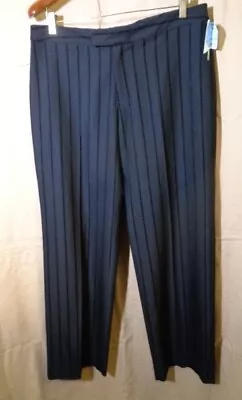 Vertigo Paris Pants Size 44 Black W/pin Stripes France NWT • $35