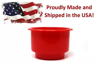 Red 3-5/8 Single Plastic Cup Holder Boat RV Car Truck Inserts Large Size Jumbo • $7.29