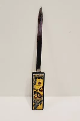 £57.50 • Buy Vintage Japanese Stainless Letter Opener Decorated Handle Ocean Chart