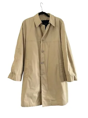 VINTAGE London Fog Mens Trench Coat 40R Removable Pile Lining - Damages See Pics • $48