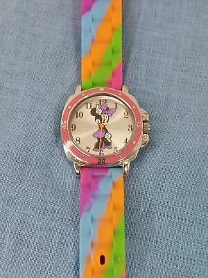 Disney Minnie Mouse Watch By Accutime Pointing Hands Jelly Band  • $12.50