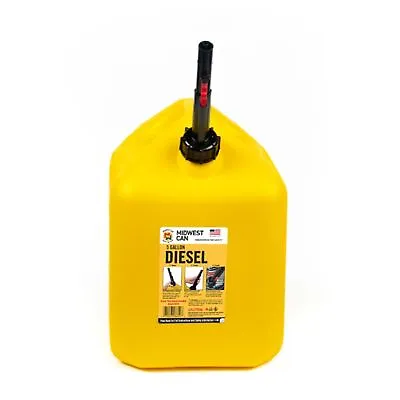 Midwest Can Diesel Can With FlameShield Safety System Yellow 5 Gallons • $32.87