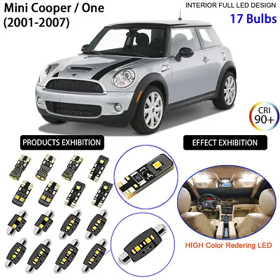 $21.60 • Buy LED Interior Light Kit + License Plate Light Bulbs For MINI One Cooper S R50 R53