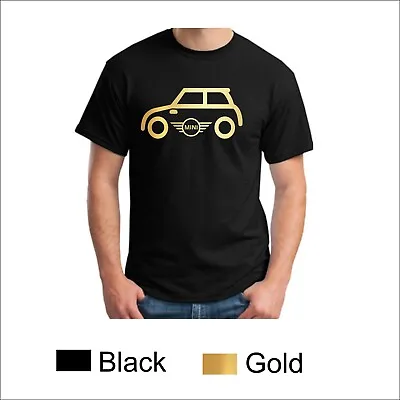 T-SHIRT With  Mini Cooper Silhoutte  Gold • $23.80