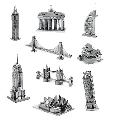 Metal Earth Fascinations Famous Architecture 3D Metal Jigsaw Puzzle Multiple Deals • £14.35