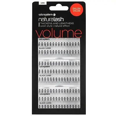Salon System Naturalash Individual Lashes - Black Long - Salon Value Pack • £13