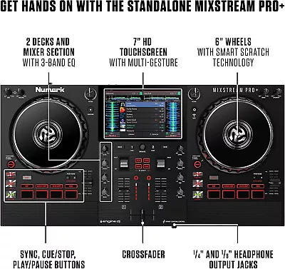 Numark Mixstream Pro+ Standalone DJ Controller Amazon Music Serato & Virtual DJ • $699