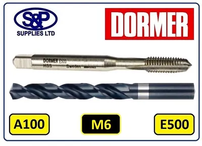 6mm Dormer Tap & 5.0mm Hss Drill Tapping Kit M6 Metric Coarse Dormer E500/a100 • £21.67